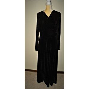 Urban Coco NWT XL Black Velvet Maxi Dress